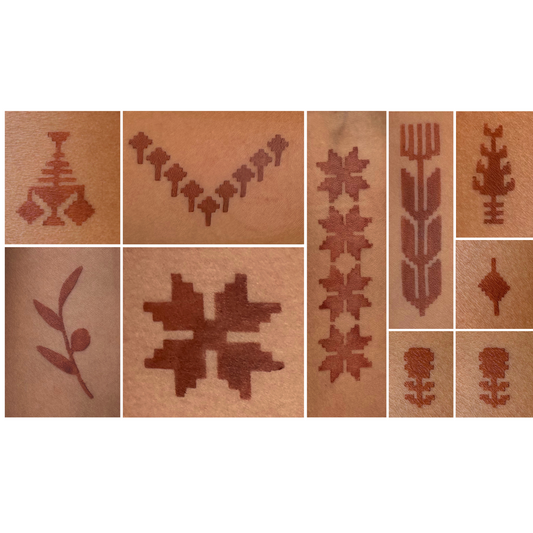 PALESTINIAN TATREEZ STENCIL STICKER *2 in 1*
